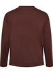 Basic t-shirt with long sleeves, Brown, Packshot image number 1