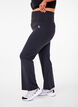 Flared training pants with a high waist, Black, Model image number 0