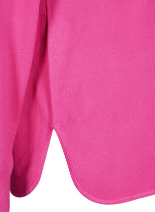 Knitted blouse with Raglan sleeves, Raspberry Rose Mel., Packshot image number 3