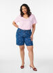 Embroidered denim shorts, Blue, Model image number 1