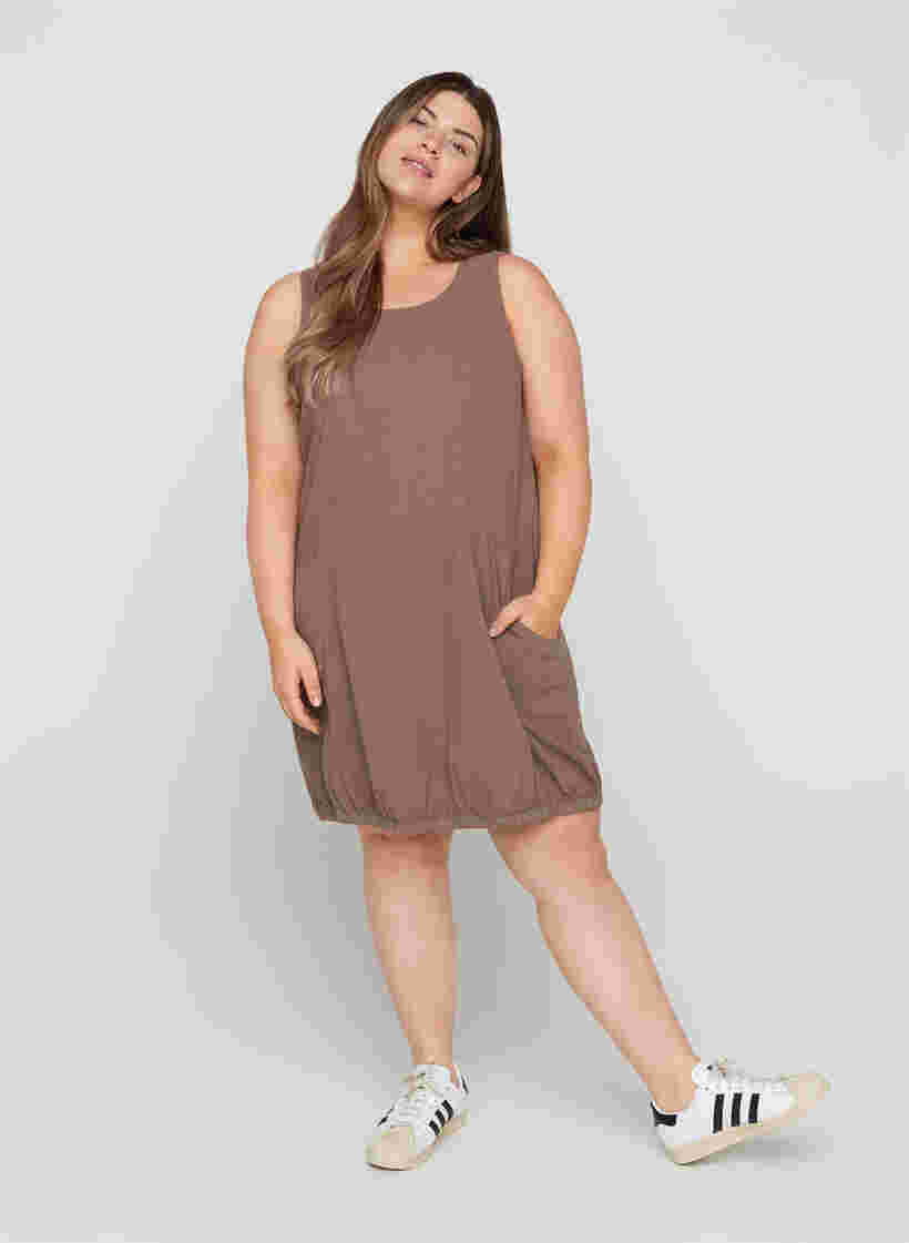 Sleeveless cotton dress, Falcon, Model image number 2