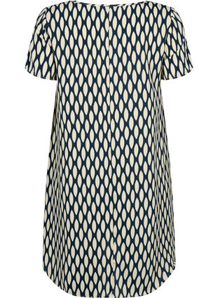 Dress with print and short sleeves, Oval AOP, Packshot image number 1