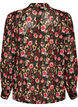 Blouse with all-over print and short button placket, Rose, Packshot image number 1