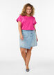 Short-sleeved cotton blend T-shirt, Pink, Model image number 1
