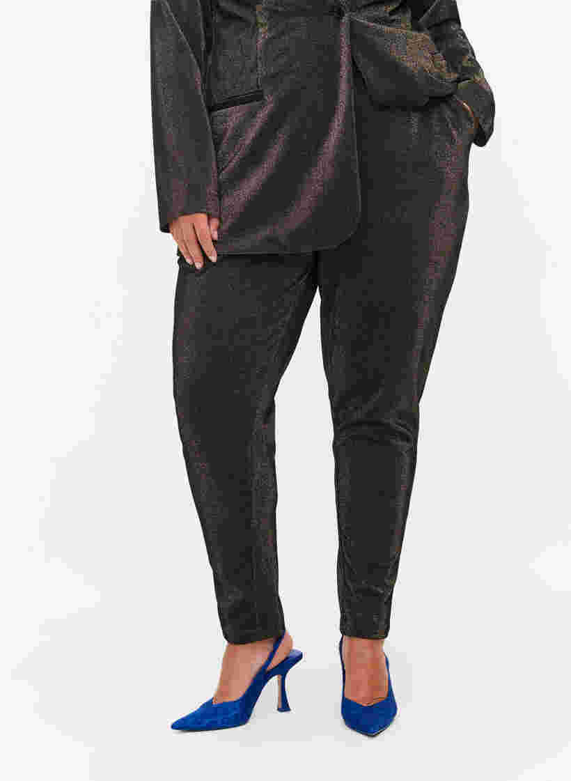 Maddison pants with glitter, Black w. Lurex, Model image number 2
