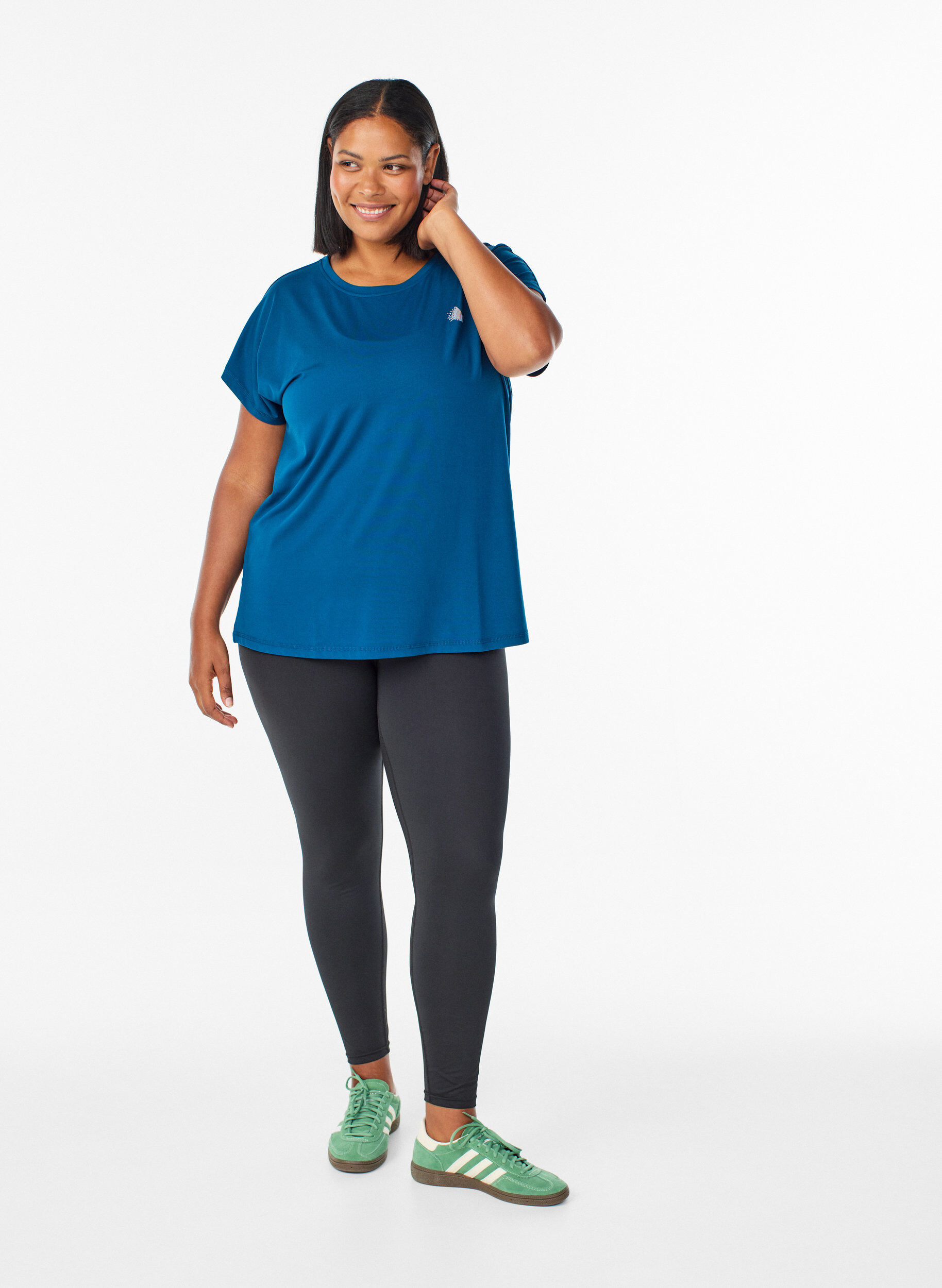 ZizzifashionSolid-coloured training T-shirt, Blue, Model image number 1