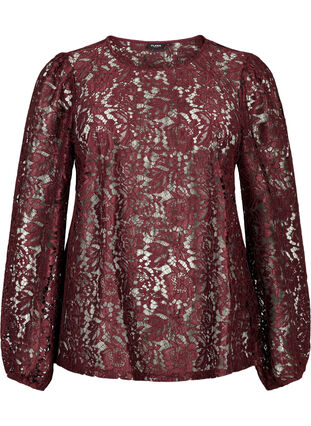 FLASH - Long sleeve lace blouse, Port Royal, Packshot image number 0