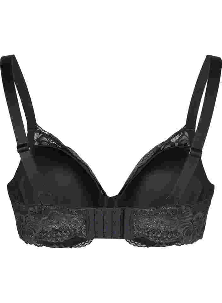 Padded Alma lace bra with underwire, Black, Packshot image number 1