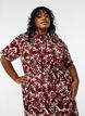 Midi-length shirt dress with floral print, Red, Model image number 2