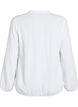 Cotton muslin blouse with embroidered details, White, Packshot image number 1