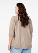 Knitted blouse with embroidered flowers, Simply Taupe Mel., Model image number 1