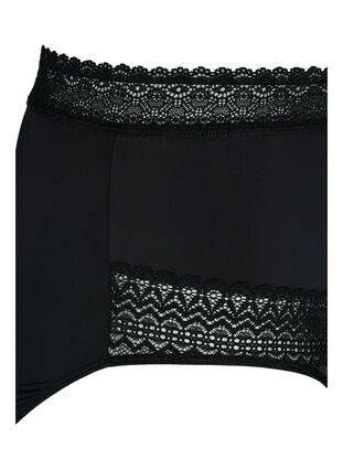 High-waisted knickers with laces, Black, Packshot image number 3