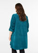 Corduroy dress with zipper and 3/4 sleeves, Green, Model image number 2
