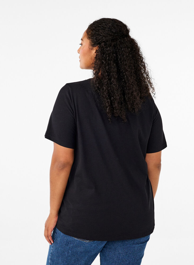 FLASH - T-shirt with motif, Black, Model image number 2