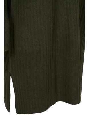 Ribbed Knit Dress with Turtleneck, Forest Night Mel., Packshot image number 3