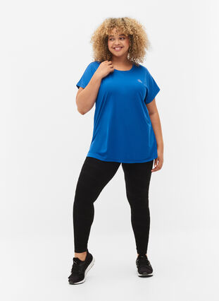 Short-sleeved workout t-shirt, Lapis Blue, Model image number 2