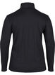 Long-sleeved cotton blouse with turtleneck, Solid Black, Packshot image number 1