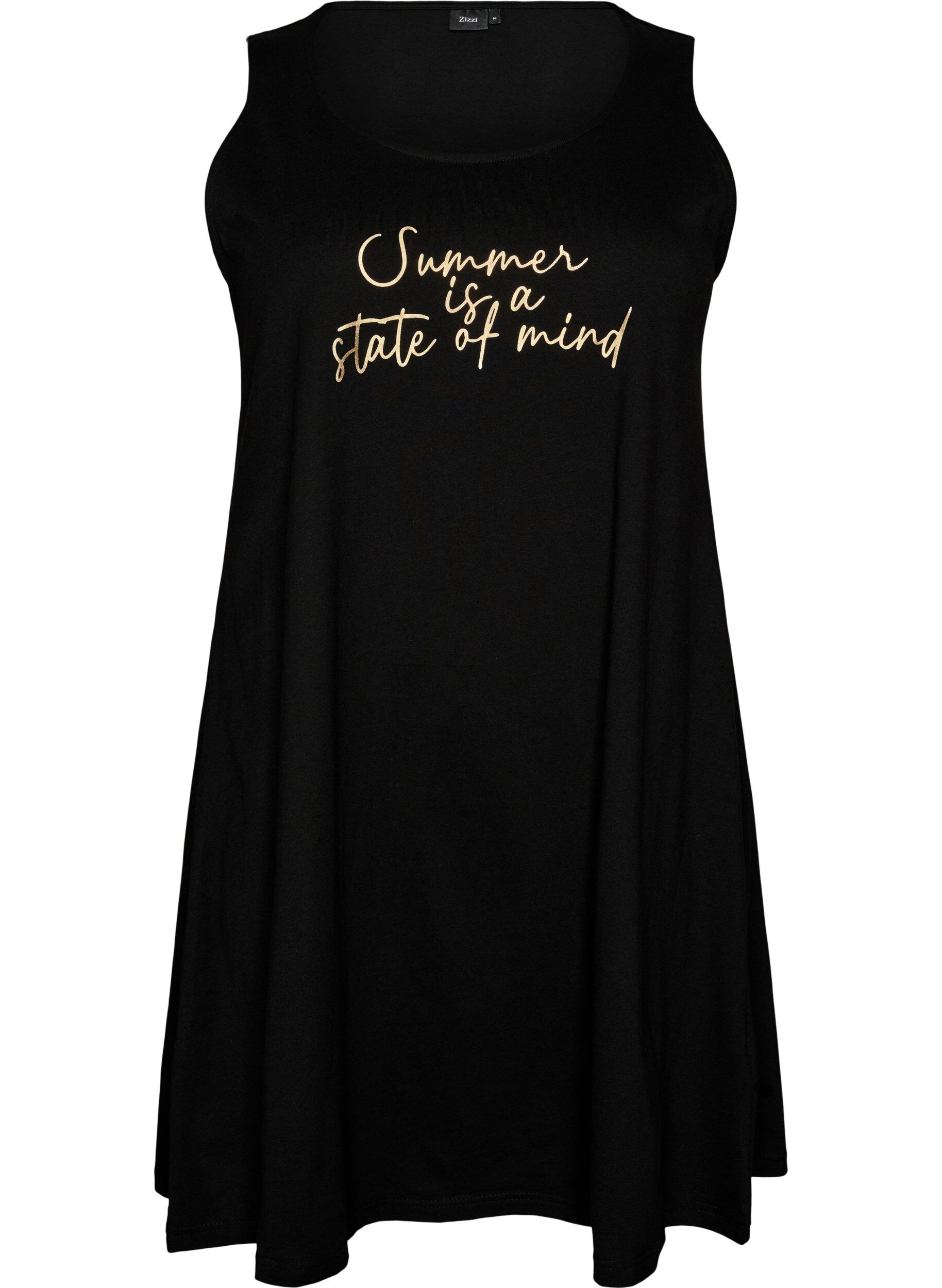 Zizzifashion Sleeveless A-line dress, Black, Packshot image number 0