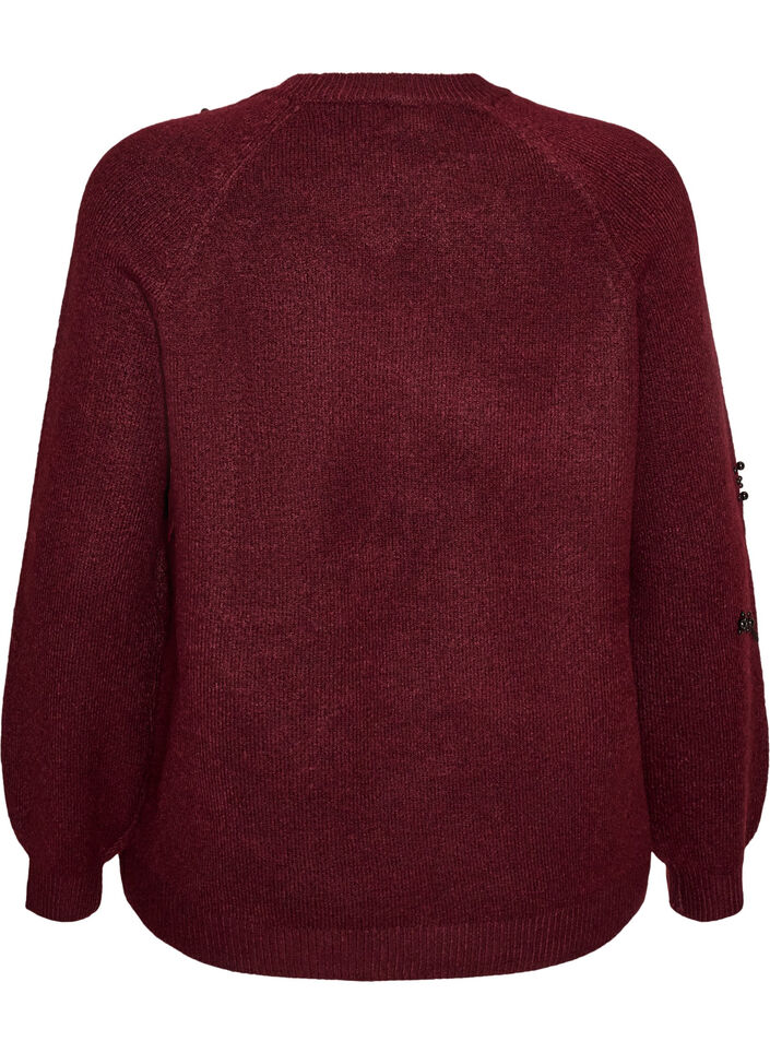 Jumper with pearl embroidery, 2358, Packshot image number 1