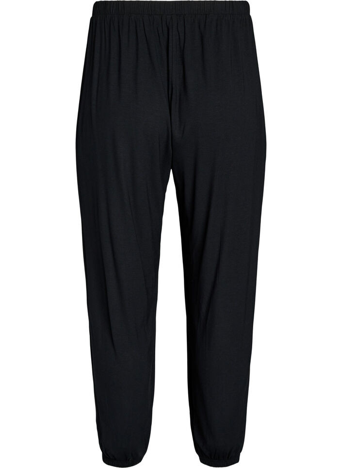 High-waisted jersey balloon trousers, Black, Packshot image number 1