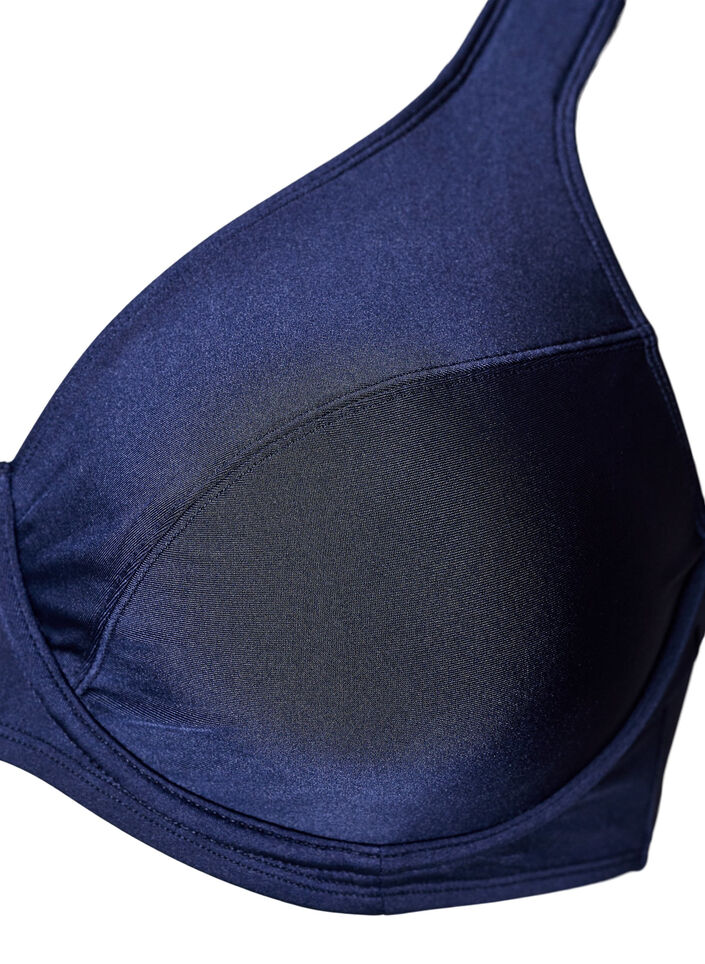 Full cover bikini top with underwire, Blue, Packshot image number 2