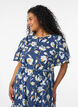 Ankle-length dress with flutter sleeves and tie-waist, Blue, Model image number 2