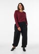 Long-sleeved basic T-shirt with round neck, Red, Model image number 1
