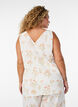 Printed top with v-neck, White, Model image number 2