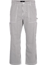 Striped cargo jeans with a straight fit