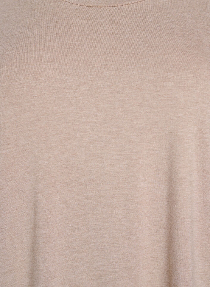 Loose t-shirt with round neck, Brown, Packshot image number 2