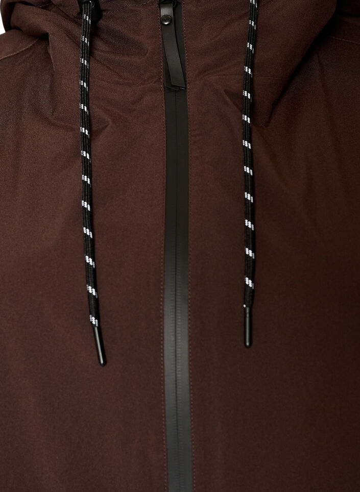 Raincoat with pockets and hood, Brown, Packshot image number 2