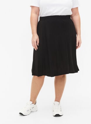 2-pack skirt in viscose, Black / Black Y/D, Model image number 2