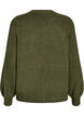Cardigan in soft knit with gold-coloured buttons, Green, Packshot image number 1