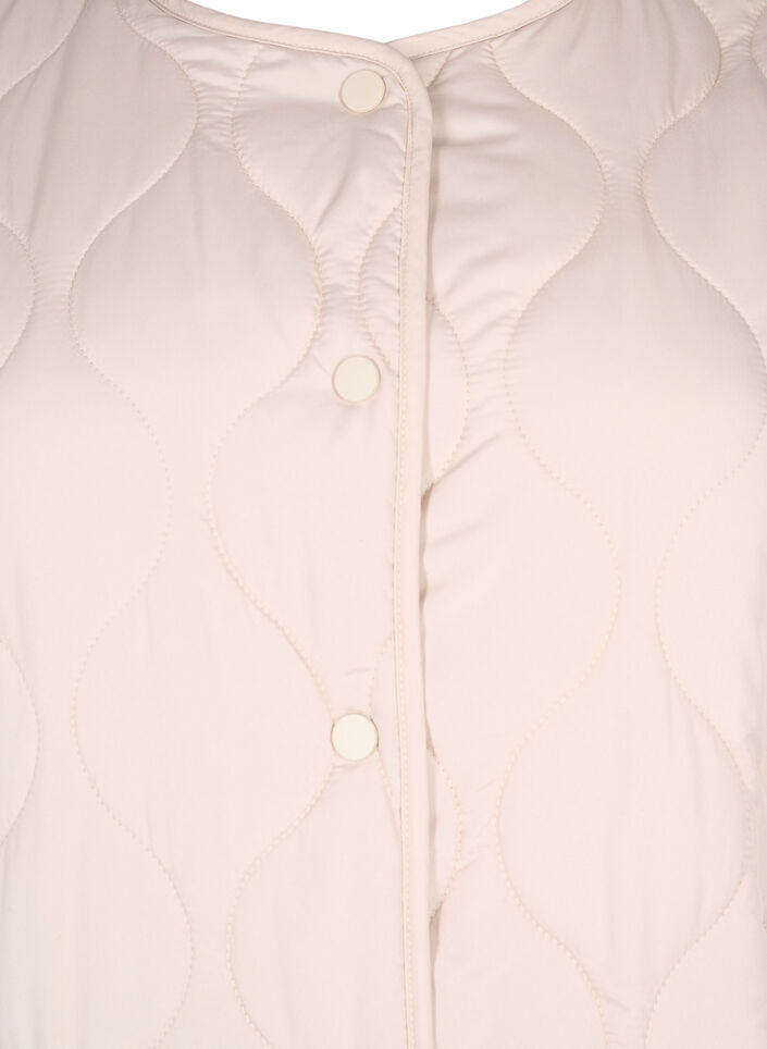 Quilted jacket with buttons, Pumice Stone, Packshot image number 2