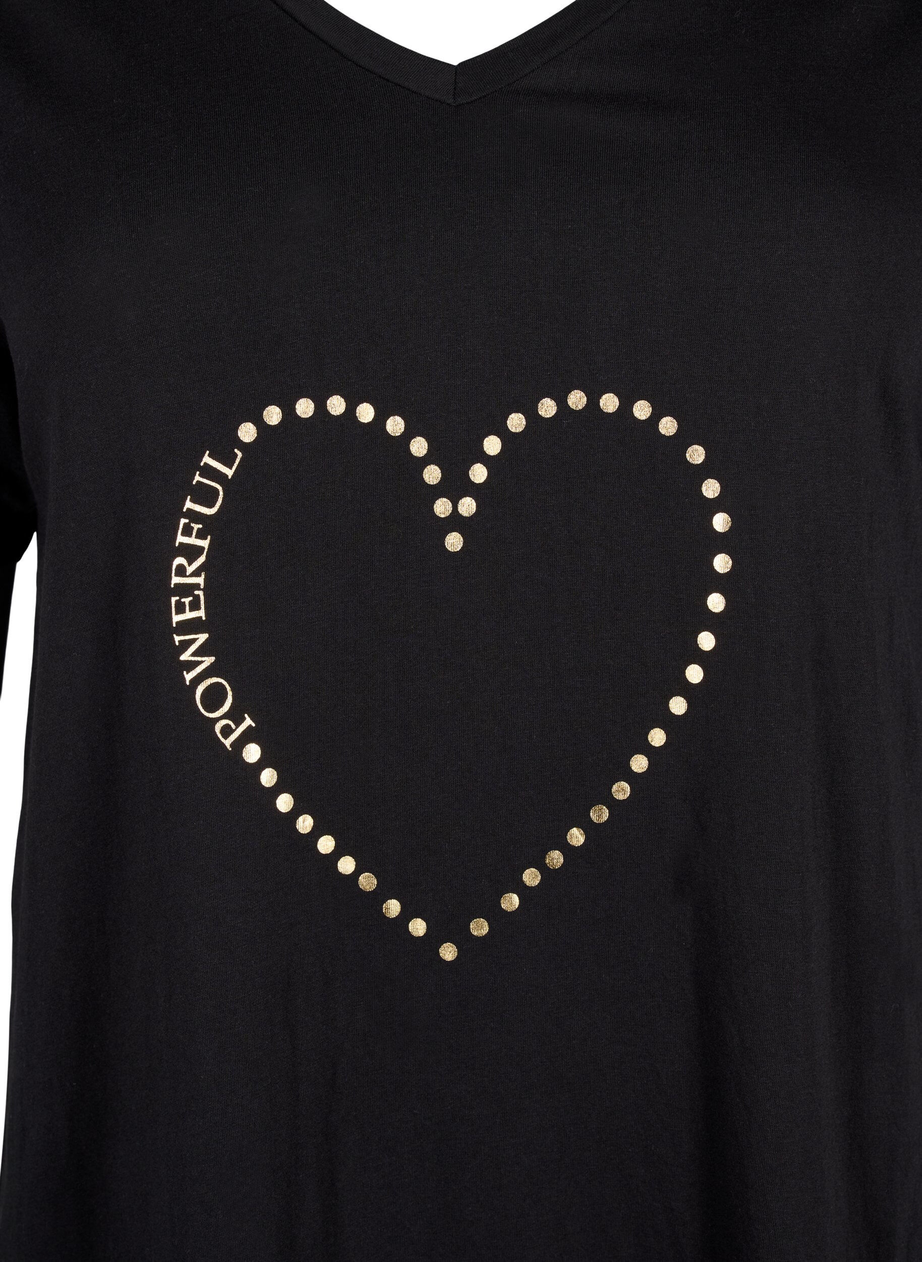 Zizzifashion Organic cotton nightgown with v-neck, , Packshot image number 2