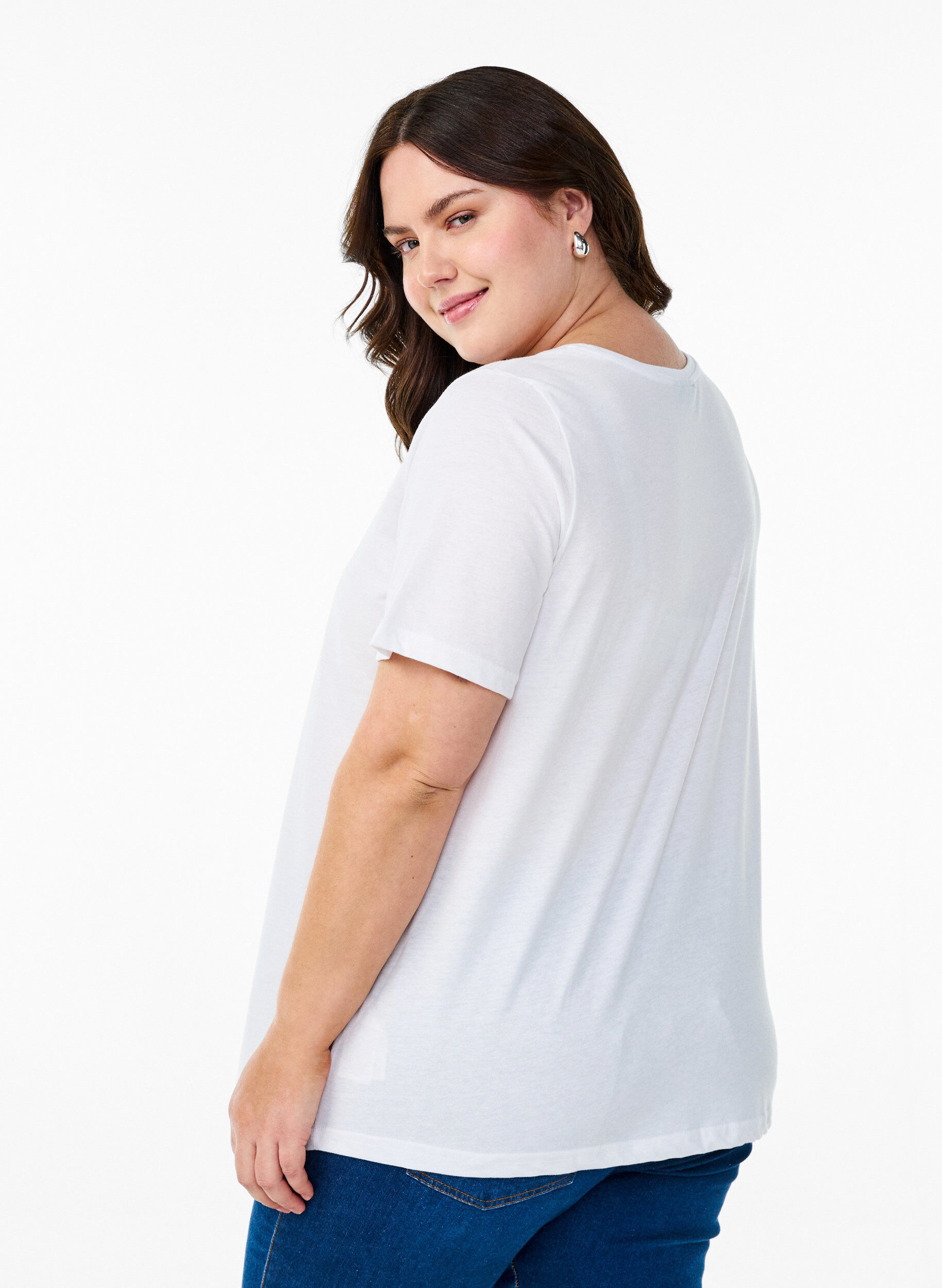 Zizzifashion FLASH - T-shirt with motif, White, Model image number 2