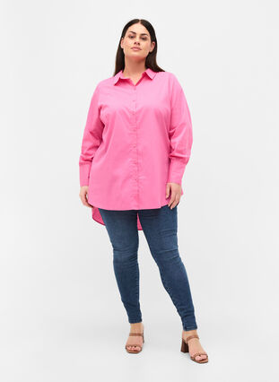 Long-sleeved shirt with high cuffs, Aurora Pink, Model image number 4