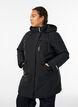 Water-repellent parka with a hood and functional details, Black, Model image number 0