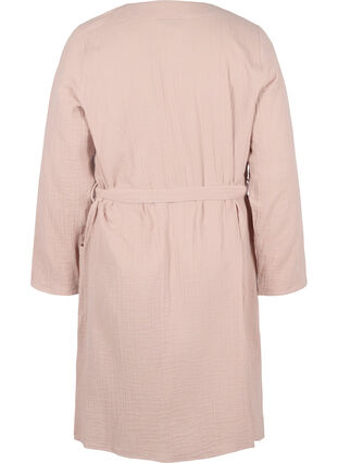 Cotton dressing gown with tie belt, Light Taupe, Packshot image number 1