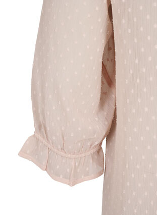 FLASH - Blouse with 3/4 sleeves and textured pattern, Adobe Rose, Packshot image number 3
