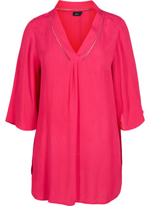Viscose tunic with 3/4 sleeves, Love Potion, Packshot image number 0