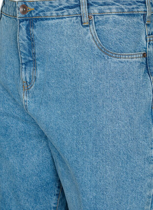 Cropped Mille jeans with high waist, Light blue denim, Packshot image number 2