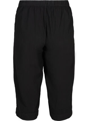Loose culotte trousers in cotton, Black, Packshot image number 1