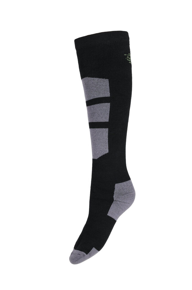 Cotton ski socks, Black, Packshot