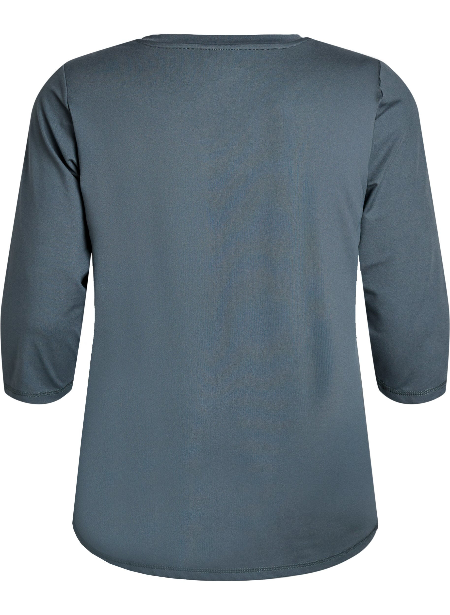 ZizzifashionTraining blouse with 3/4 sleeves, Grey, Packshot image number 1