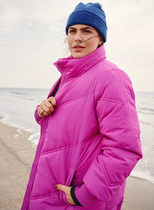 Long puffer winter jacket, Rose Violet, Image image number 1
