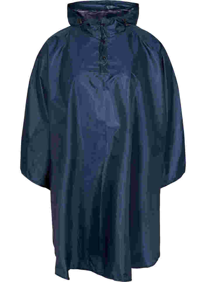 Hooded rain poncho, Navy Blazer, Packshot image number 0