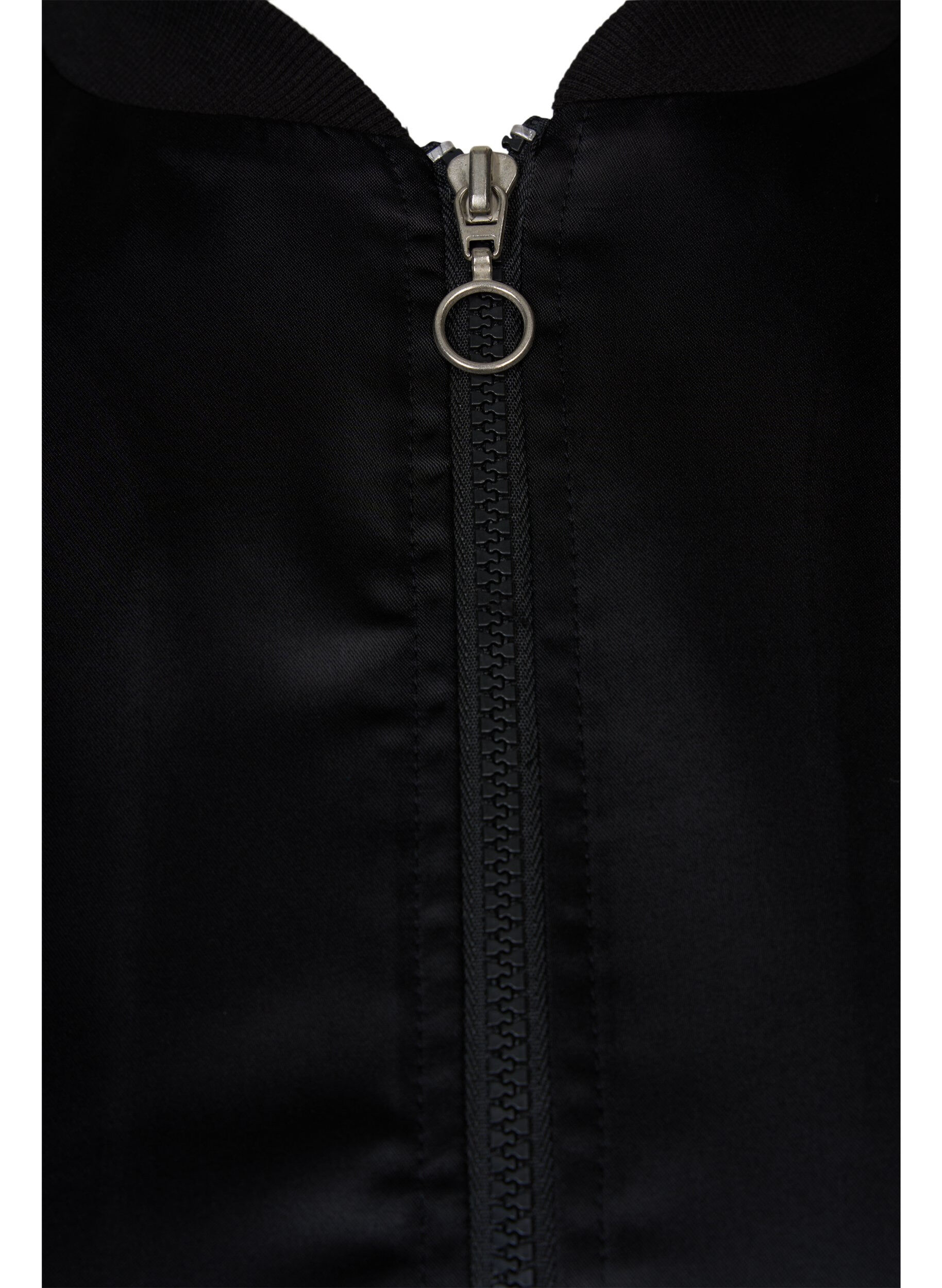 Zizzifashion Bomber jacket with zipper and laces, Black, Packshot image number 2