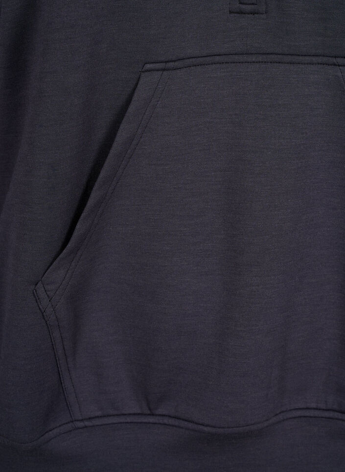 Sporty sweatshirt with high neck and zip, Asphalt, Packshot image number 3