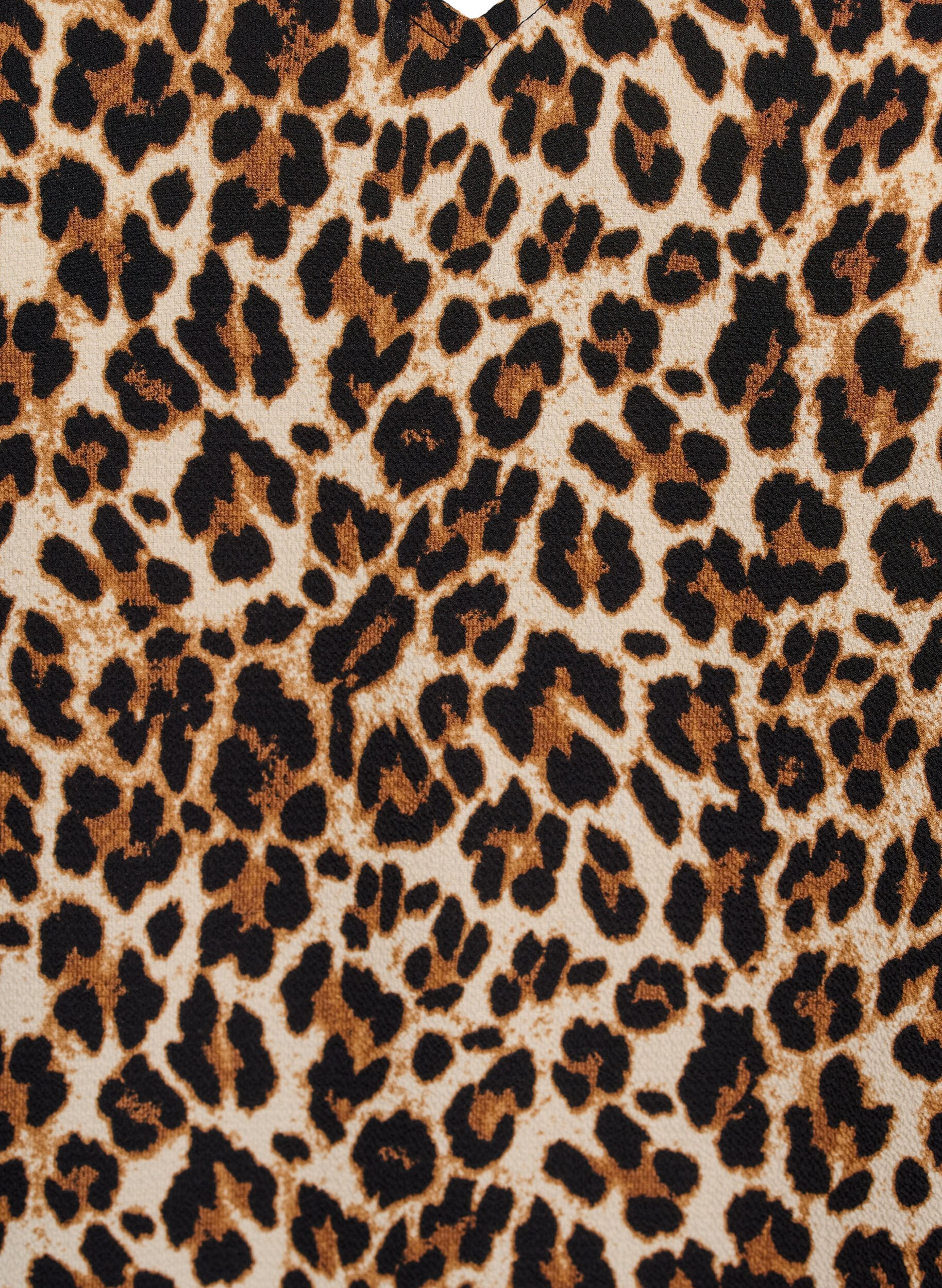 Zizzifashion Printed top with v-neck, Brown, Packshot image number 2